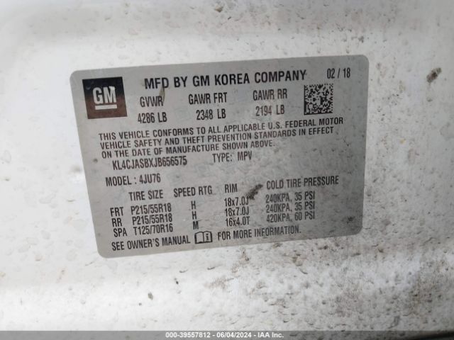 KL4CJASBXJB656575 Buick Encore Preferred