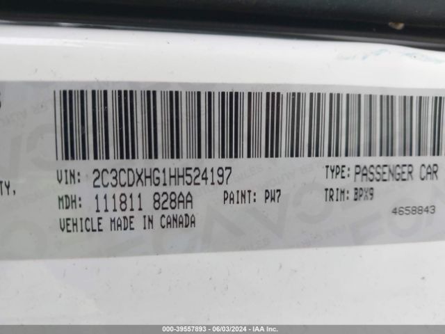 2C3CDXHG1HH524197 Dodge Charger Sxt Rwd