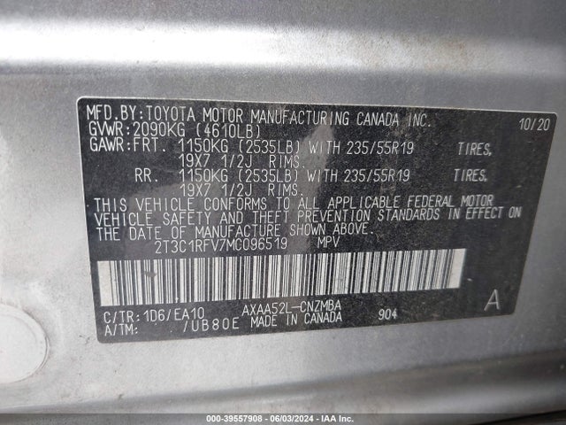 Toyota Rav4 Xle Premium 2021 2T3C1RFV7MC096519 Image 9