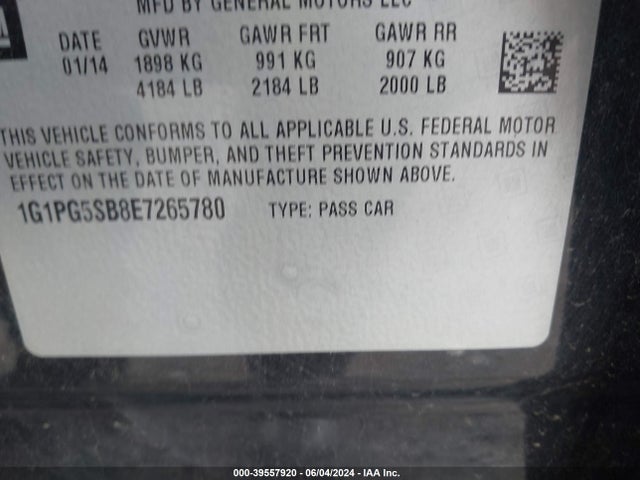 Chevrolet CRUZE LTZ 2014 1G1PG5SB8E7265780 Image 9