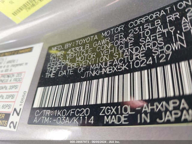 Toyota C-HR LE 2019 JTNKHMBX5K1024127 Image 9