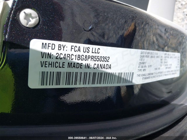 2C4RC1BG8PR550352 Chrysler Pacifica Touring L