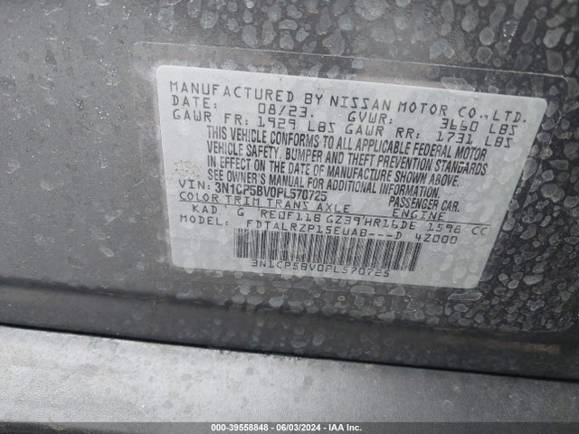Nissan Kicks S Xtronic Cvt 2023 3N1CP5BV0PL570725 Image 9