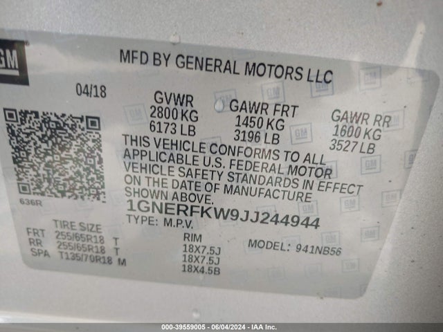 Chevrolet Traverse Ls 2018 1GNERFKW9JJ244944 Image 9