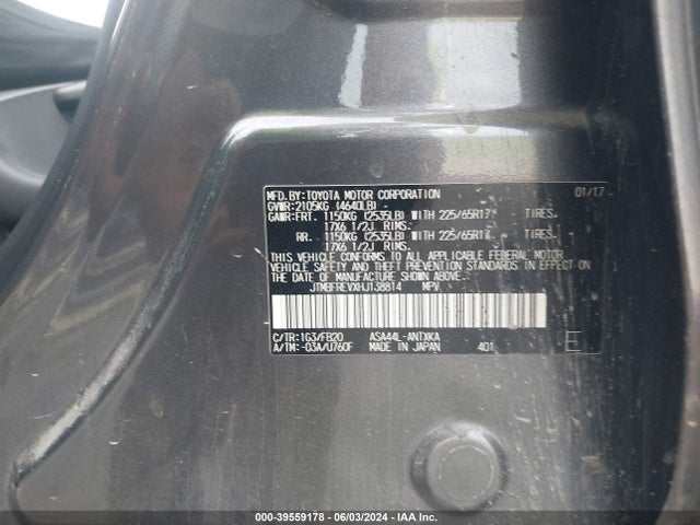 Toyota RAV4 LE 2017 JTMBFREVXHJ138814 Image 9
