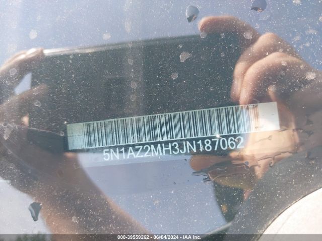 5N1AZ2MH3JN187062 Nissan MURANO SL
