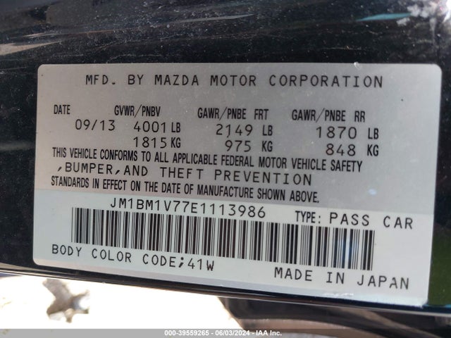 Mazda Mazda3 I Touring 2014 JM1BM1V77E1113986 Image 9