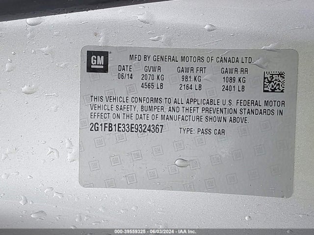 Chevrolet Camaro 1lt 2014 2G1FB1E33E9324367 Image 9