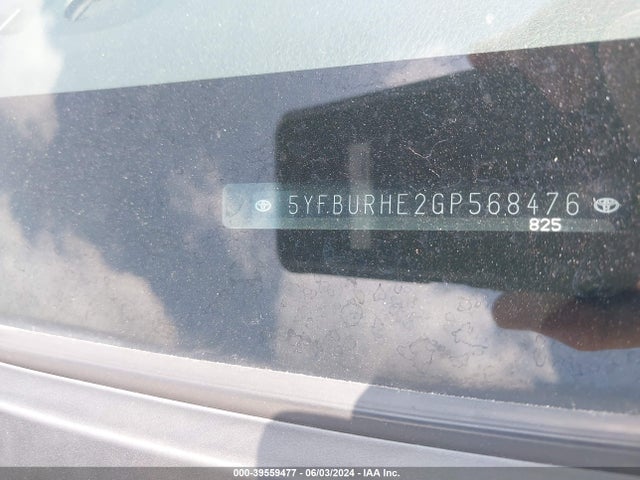 Toyota COROLLA LE 2016 5YFBURHE2GP568476 Image 9
