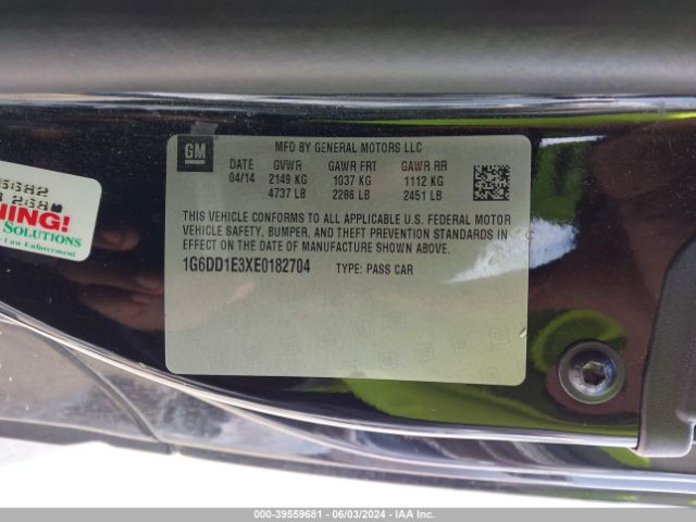 1G6DD1E3XE0182704 Cadillac Cts Premium