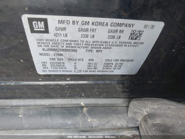KL4MMBS2XMB092660 Buick Encore Gx Fwd Preferred