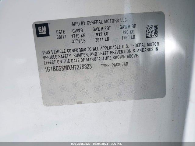 Chevrolet Cruze Ls Auto 2017 1G1BC5SMXH7279823 Image 9