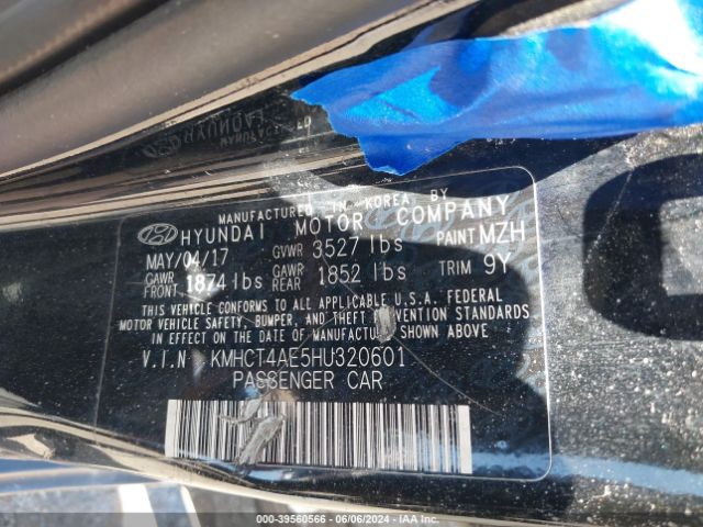 KMHCT4AE5HU320601 Hyundai Accent Value Edition