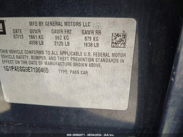 Chevrolet Cruze Ls Auto 2014 1G1PA5SG9E7130465 Image 9