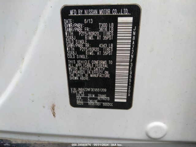 JN8AZ2NF3E9551209 Infiniti QX80