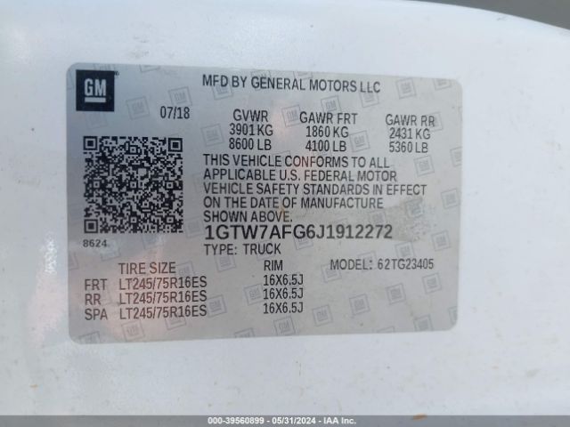 1GTW7AFG6J1912272 GMC Savana G2500