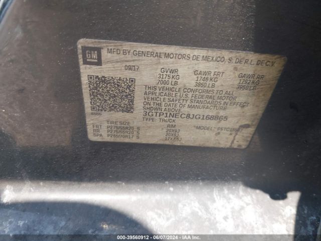 3GTP1NEC8JG168865 GMC Sierra 1500 Slt