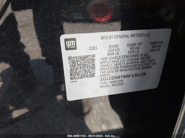 Chevrolet MALIBU LT 2024 1G1ZD5ST9RF136128 Image 9
