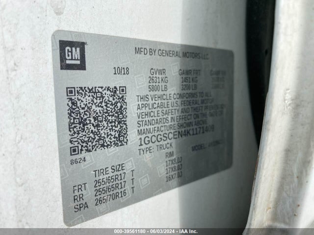 Chevrolet Colorado Lt 2019 1GCGSCEN4K1171409 Image 9
