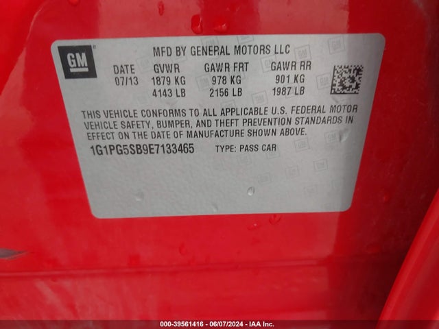Chevrolet CRUZE LTZ 2014 1G1PG5SB9E7133465 Image 9