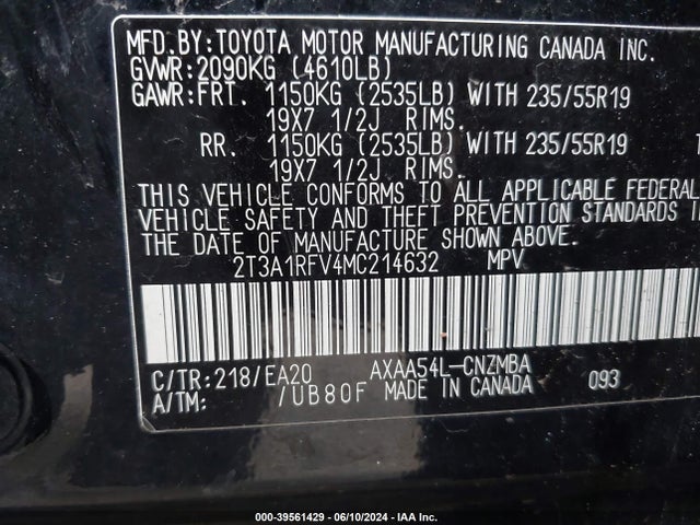 Toyota Rav4 Xle Premium 2021 2T3A1RFV4MC214632 Image 9