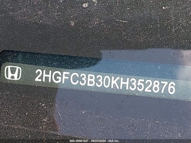2HGFC3B30KH352876 Honda CIVIC EX