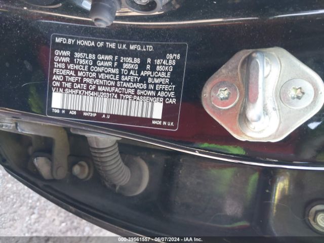 SHHFK7H54HU203174 Honda CIVIC EX