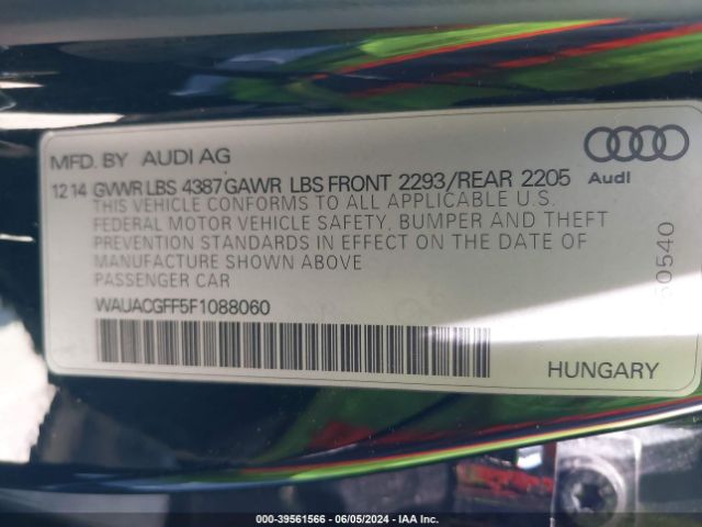 WAUACGFF5F1088060 Audi A3 1.8t Premium