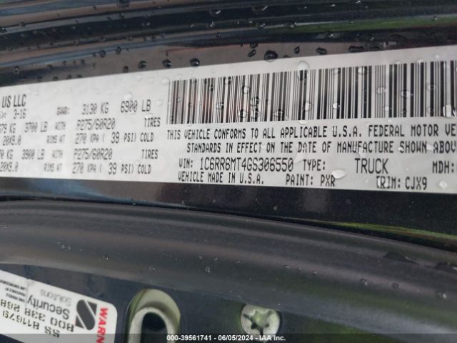 1C6RR6MT4GS306550 RAM 1500 Sport
