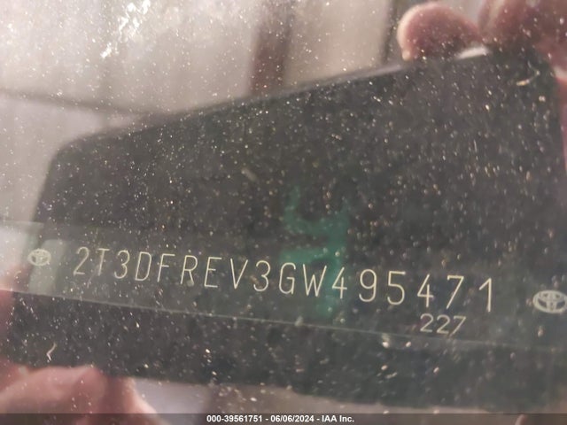 Toyota Rav4 Limited 2016 2T3DFREV3GW495471 Image 9