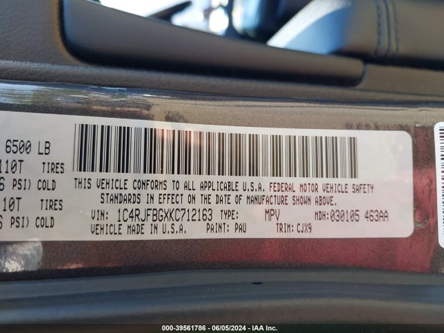 1C4RJFBGXKC712163 Jeep Grand Cherokee Limited 4x4