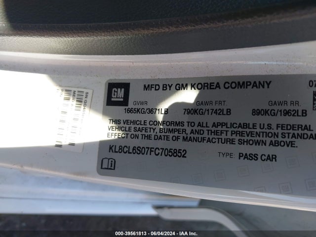 Chevrolet Spark Ev 2lt 2015 KL8CL6S07FC705852 Image 9