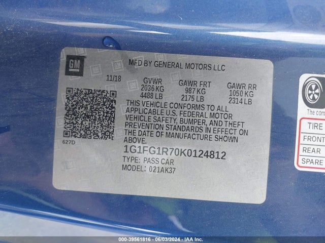 Chevrolet CAMARO 2SS 2019 1G1FG1R70K0124812 Image 9