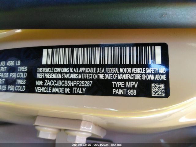 2017 JEEP RENEGADE ZACCJBCB5HPF25287 Photo 8