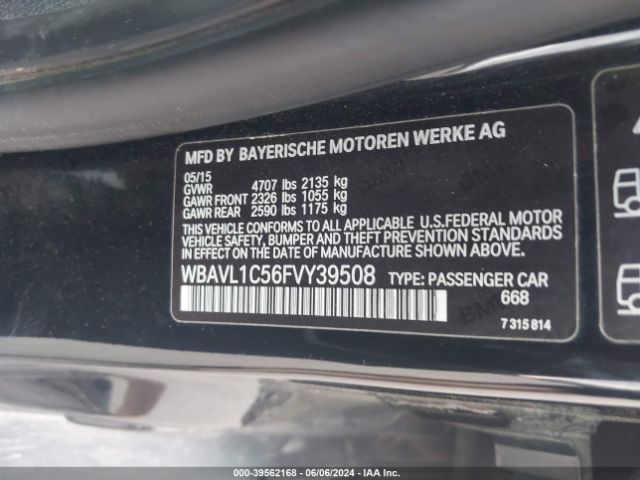 WBAVL1C56FVY39508 BMW X1 Xdrive28i