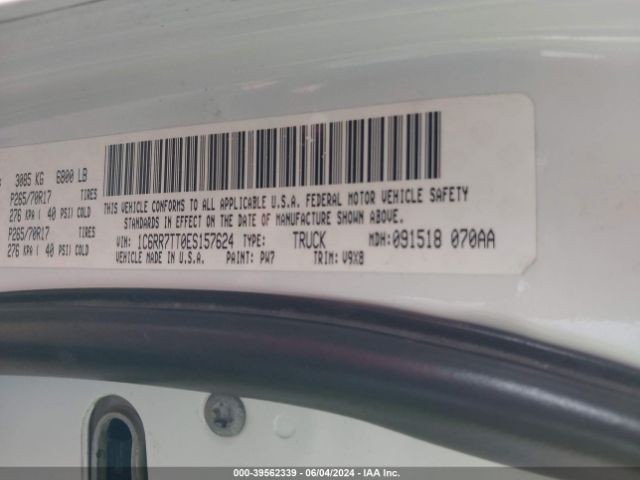 1C6RR7TT0ES157624 RAM 1500 Slt