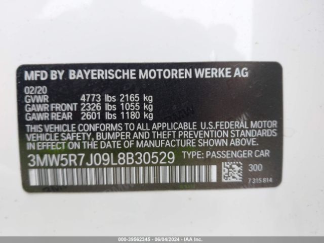 3MW5R7J09L8B30529 BMW 330i Xdrive