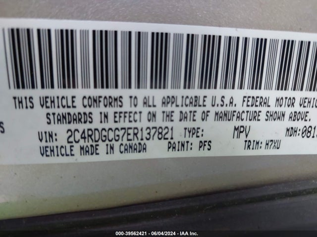 Dodge Grand Caravan Sxt 2014 2C4RDGCG7ER137821 Image 9