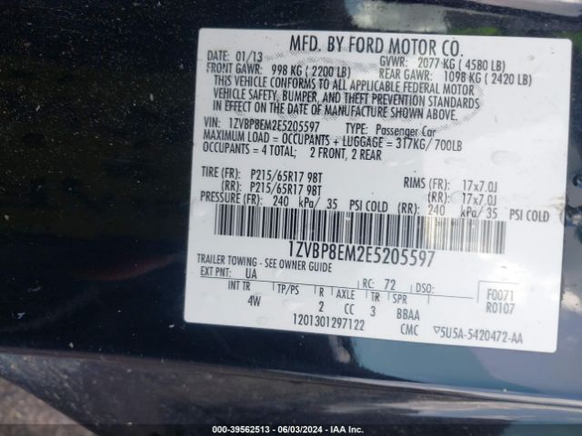 1ZVBP8EM2E5205597 Ford Mustang V6 Premium