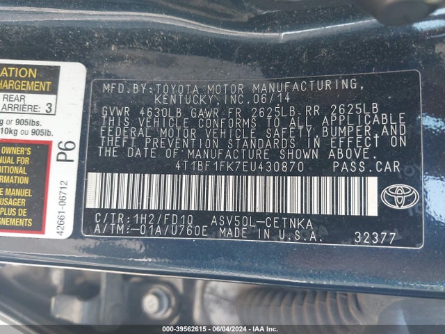 Toyota CAMRY LE 2014 4T1BF1FK7EU430870 Image 9