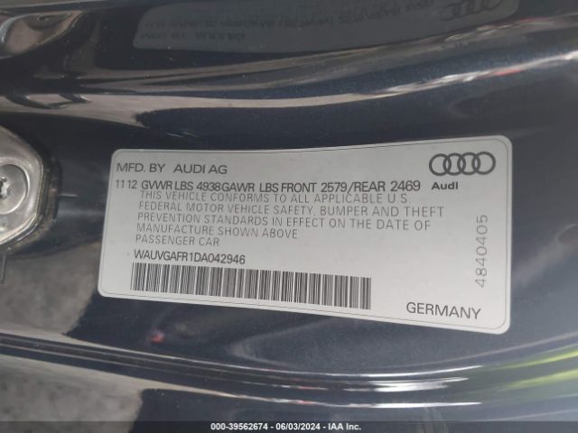 2013 AUDI S5 WAUVGAFR1DA042946 Photo 8
