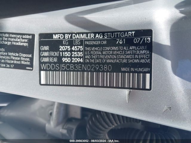 WDDSJ5CB3EN029380 Mercedes-Benz Cla 45 Amg 4matic