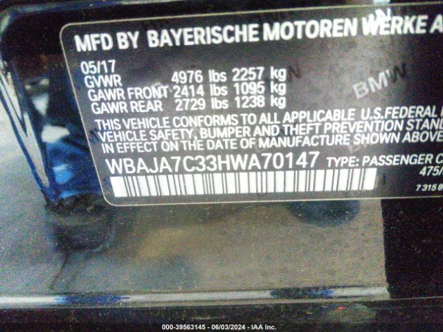 WBAJA7C33HWA70147 BMW 530i Xdrive