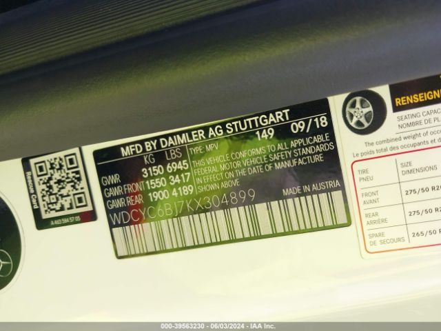 WDCYC6BJ7KX304899 Mercedes-Benz G 550 4matic