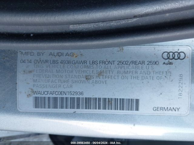 WAUCFAFC0EN152936 Audi A6 2.0t Premium
