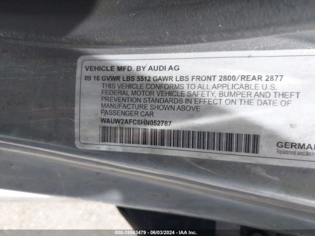 WAUW2AFC6HN052787 Audi A7 3.0t Premium Plus