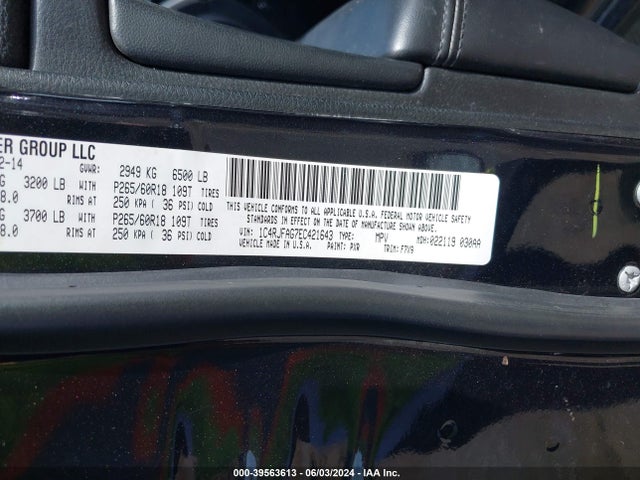 Jeep Grand Cherokee Laredo 2014 1C4RJFAG7EC421643 Image 9