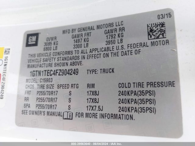 1GTN1TEC4FZ904249 GMC SIERRA 1500