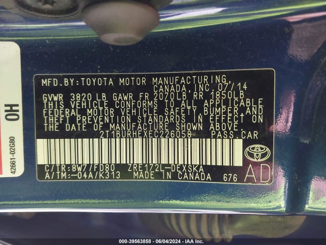 Toyota Corolla S Plus 2014 2T1BURHEXEC226058 Image 9