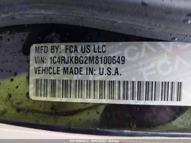 1C4RJKBG2M8100649 Jeep Grand Cherokee L Limited 4x4